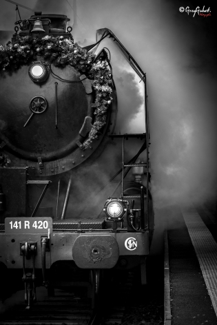 train vapeur photo de vichy de noel du train a vapeur avec le pere noel 03200 vichy , Cusset, 